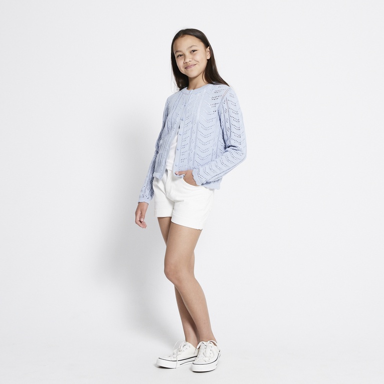 Denim shorts "Sunny star" White